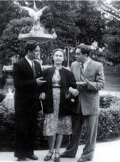 Н.А. Троянов и чета Луспекаевых. 1956 год