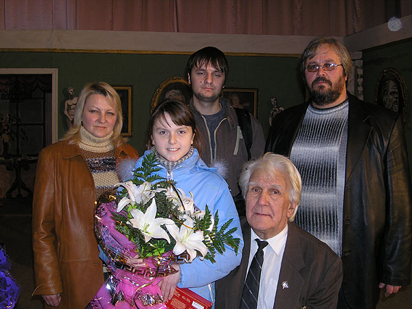 Н. А. Троянов с семьей сына